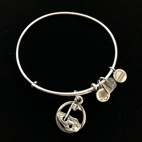 Alex & Ani Silver Golf Charm Bracelet 18th Hole - Picture 4 of 5